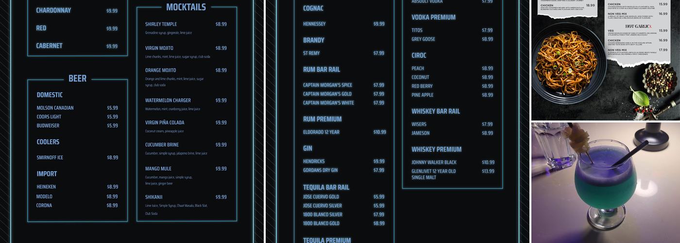 Unplugged Cafe & Bar Menu