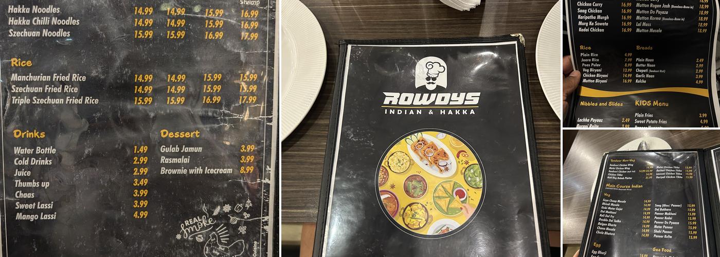 ROWDYS Indian & Hakka Menu