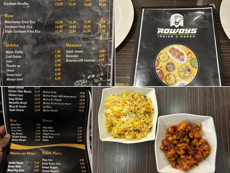 ROWDYS Indian & Hakka Menu
