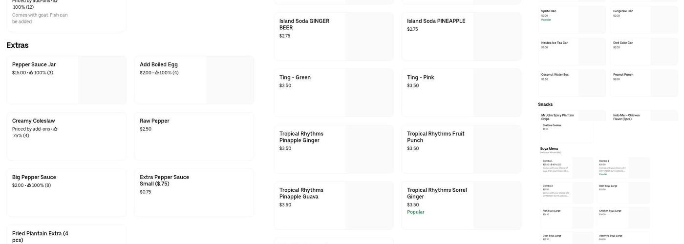 Ghana Chops Scarborough Menu