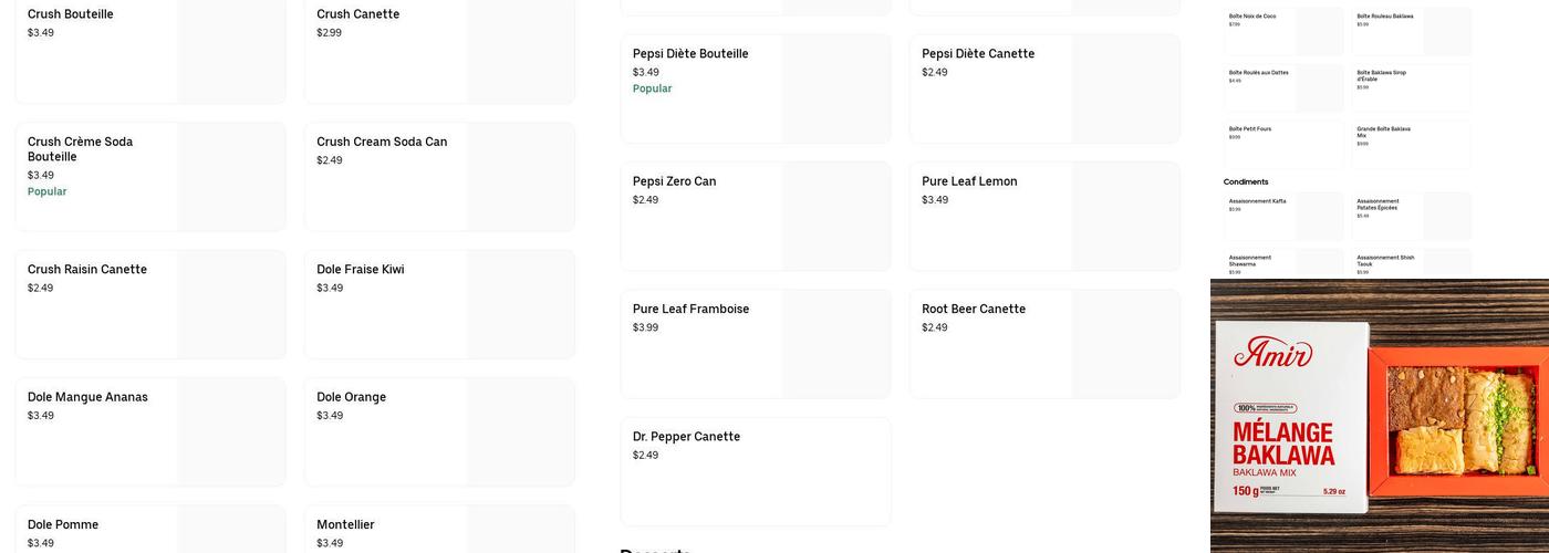 Amir Menu