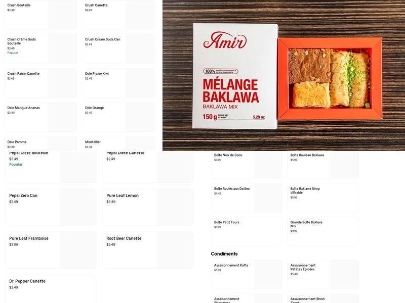 Amir Menu