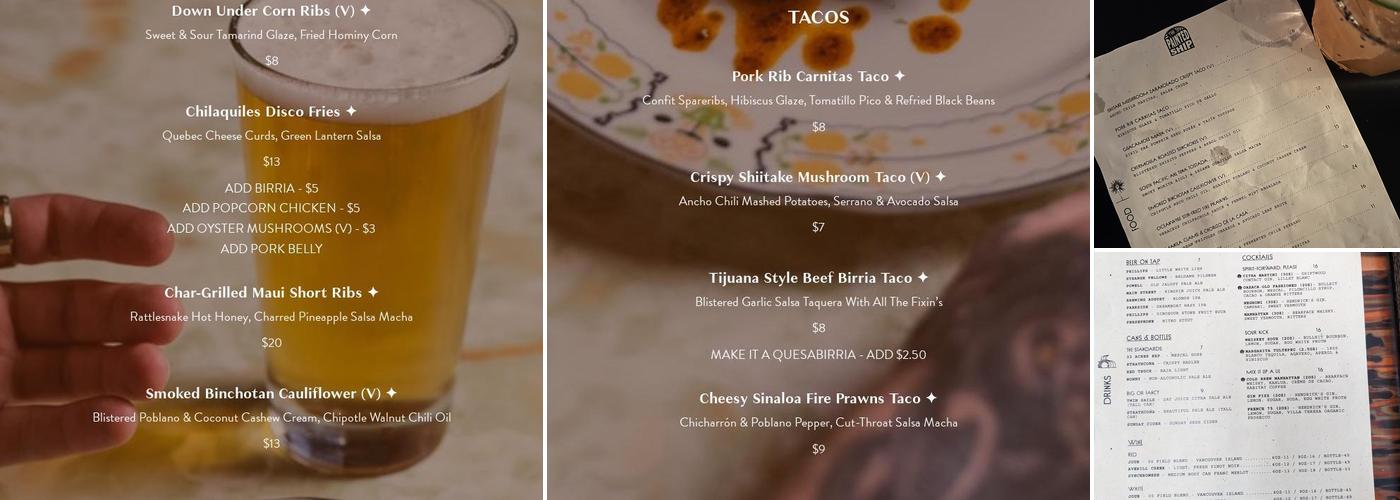 The Painted Ship Menu