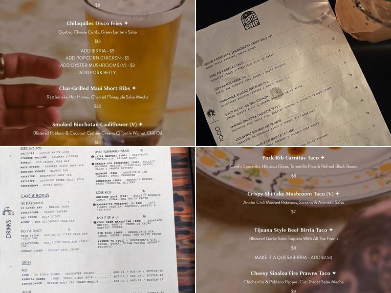 The Painted Ship Menu