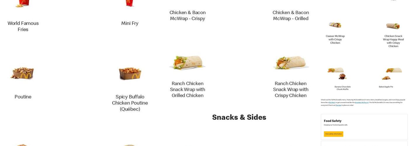 McDonald’s Menu