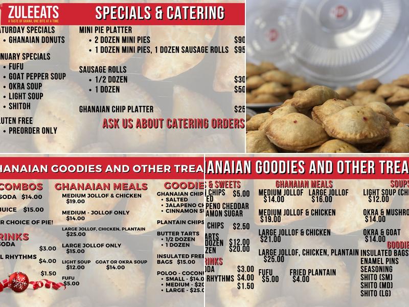 Zuleeats Menu