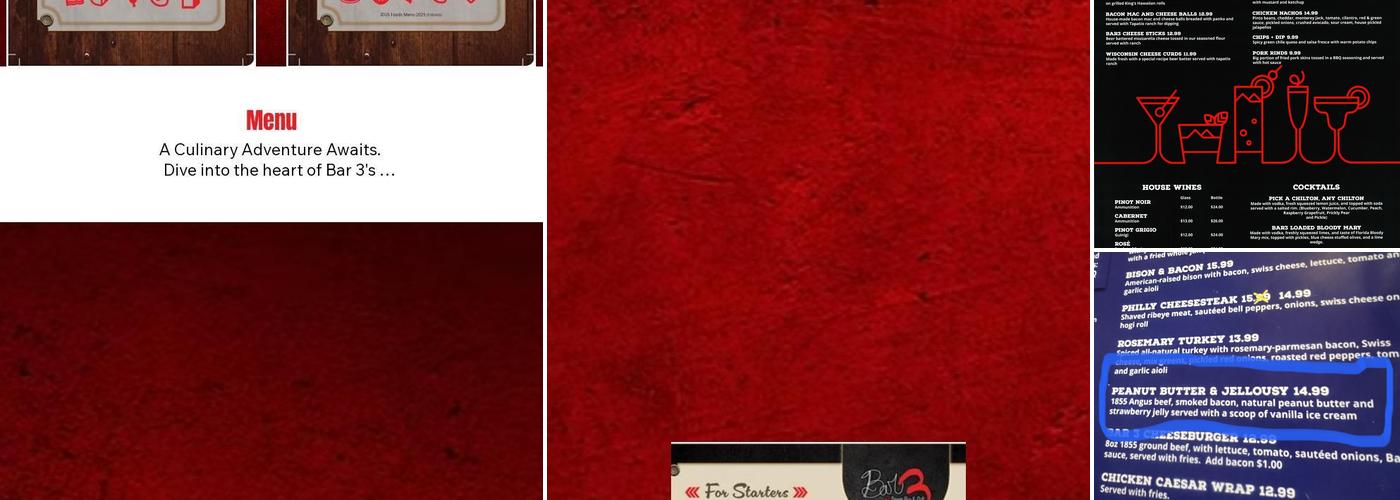 Bar 3 Menu