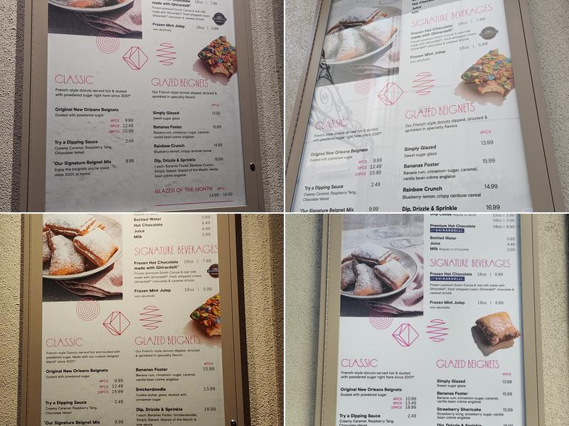 Beignets Expressed Menu
