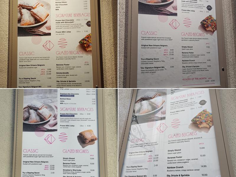 Beignets Expressed Menu