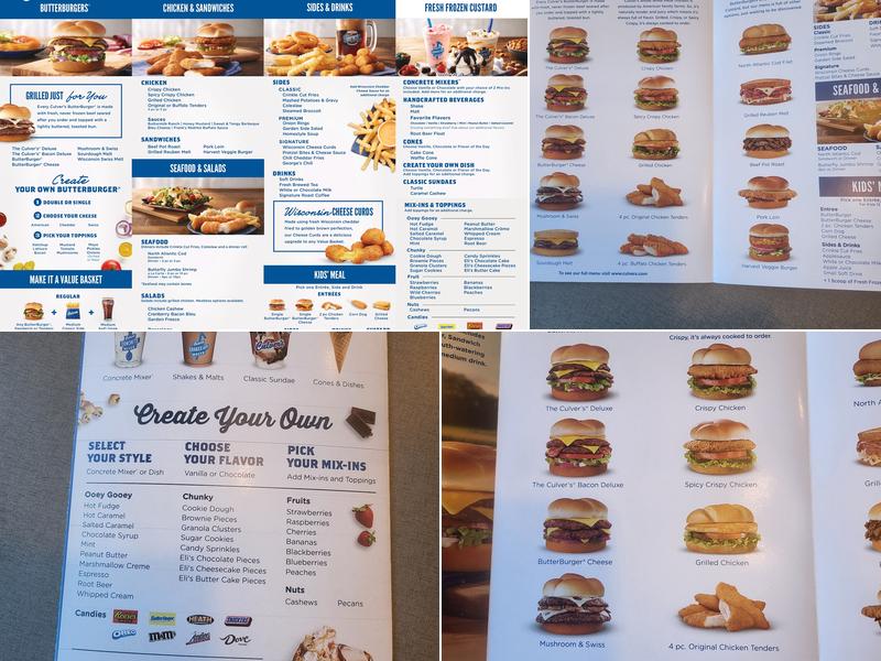 Culver’s Menu