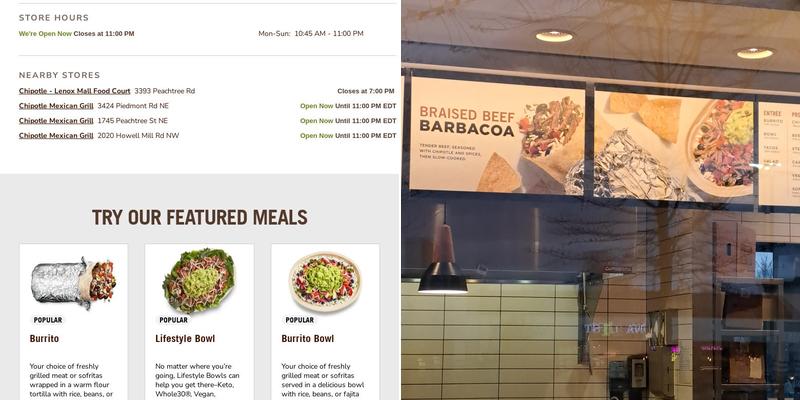 Chipotle Mexican Grill Menu