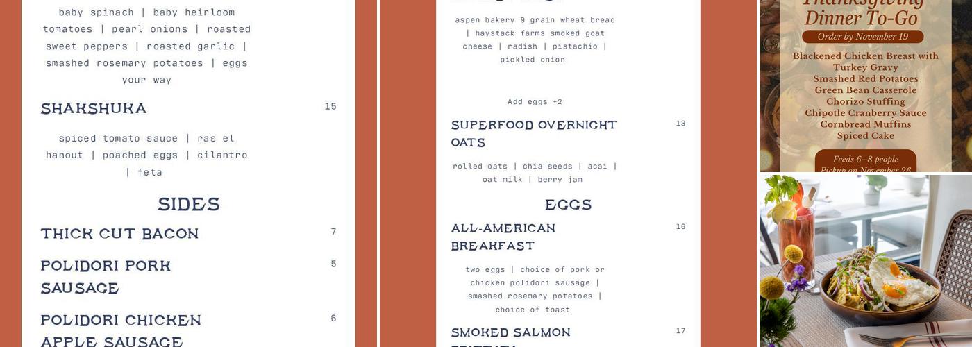 The Common Good Menu