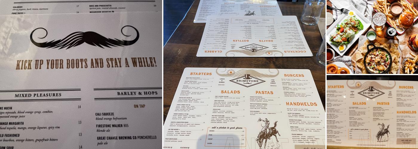Brimestone Menu