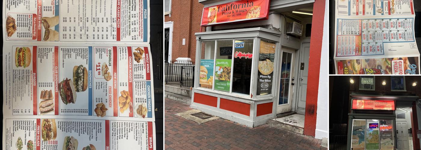 California Pizza and Wings 2 Menu