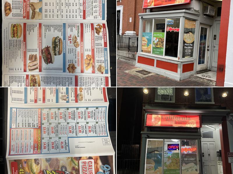 California Pizza and Wings 2 Menu