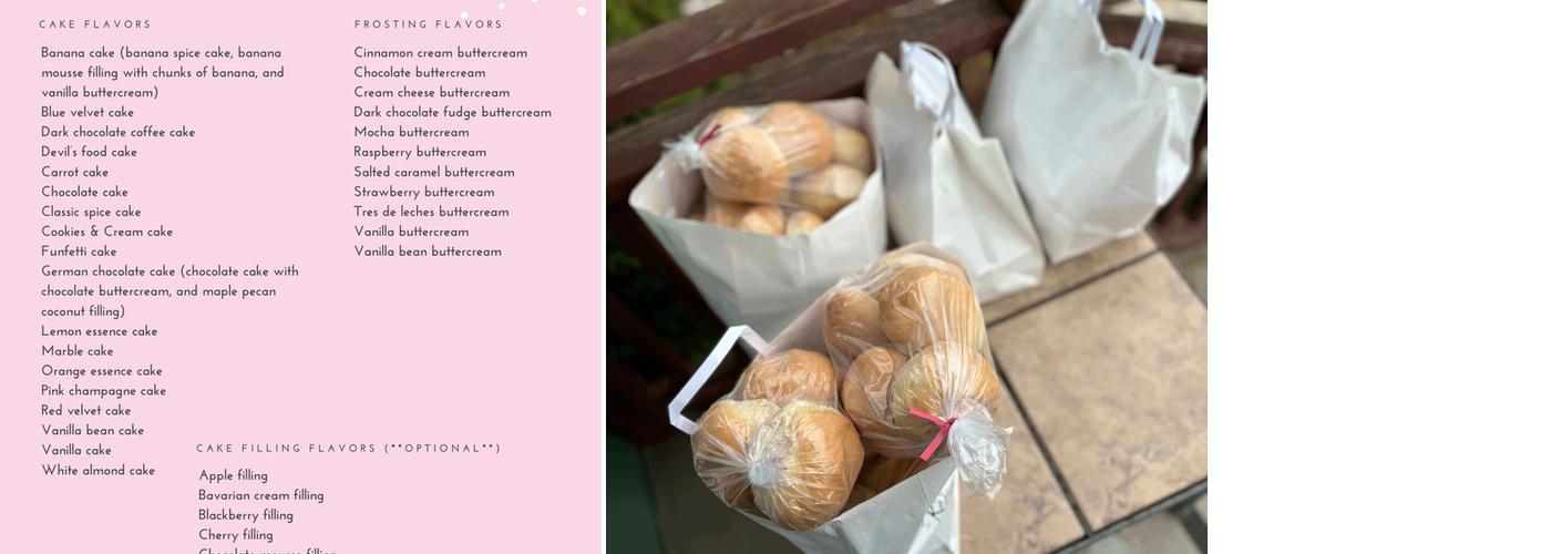 Next Dimension Bakery Menu