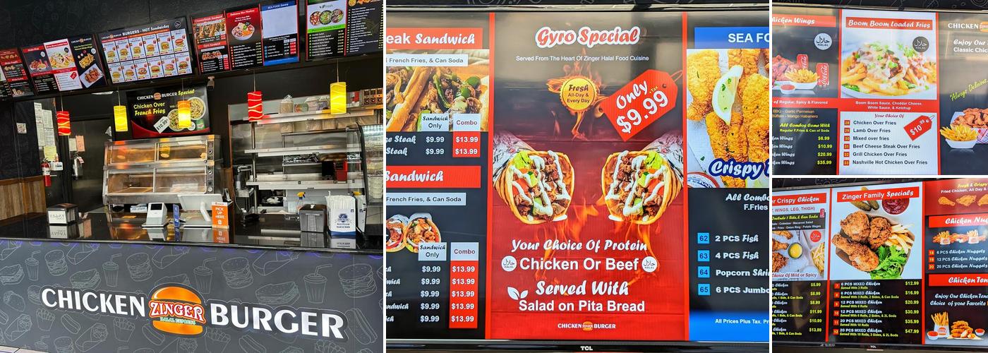 Zinger Halal Express Menu