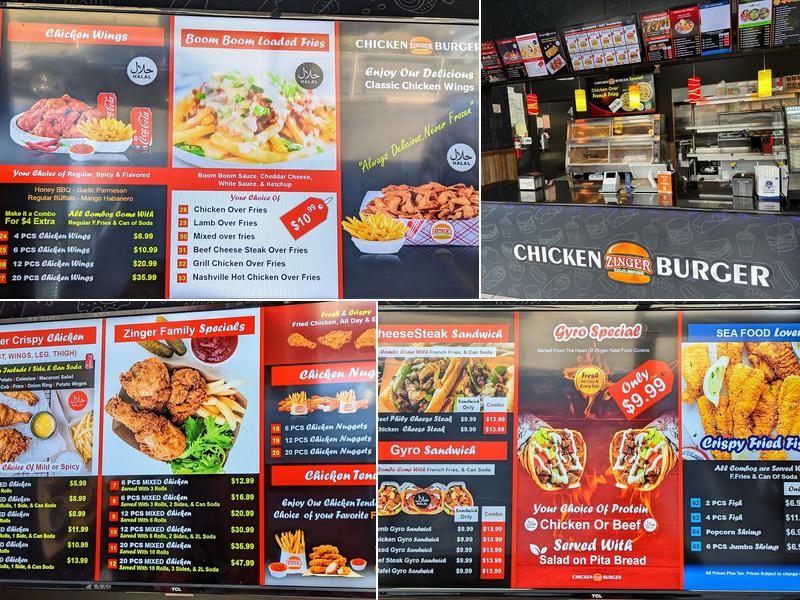 Zinger Halal Express Menu