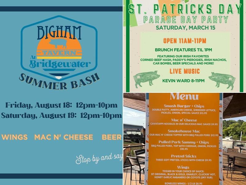 Bigham Tavern at Bridgewater Menu