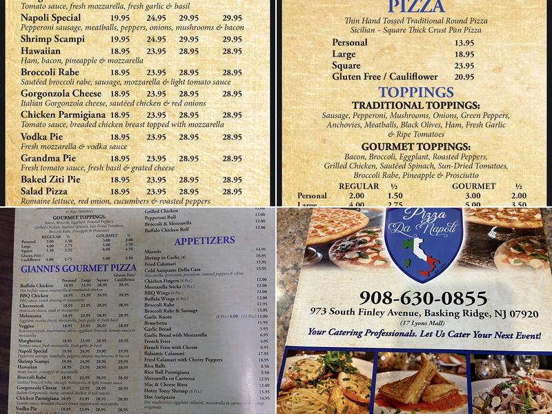 Pizza Da Napoli Menu