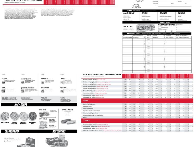 Erbert and Gerberts Menu