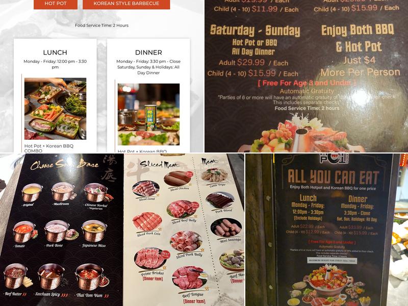 Hot Pot 757 - Midlothian Menu