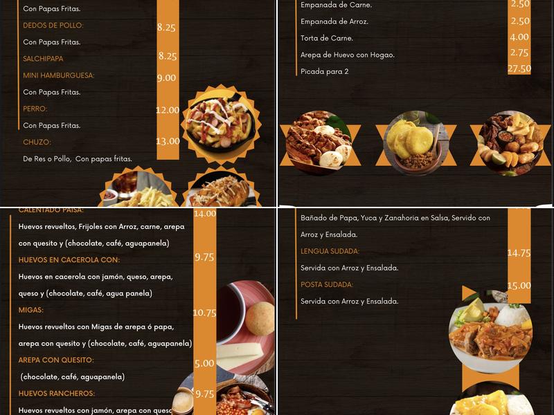 Con Sabor a Colombia Menu