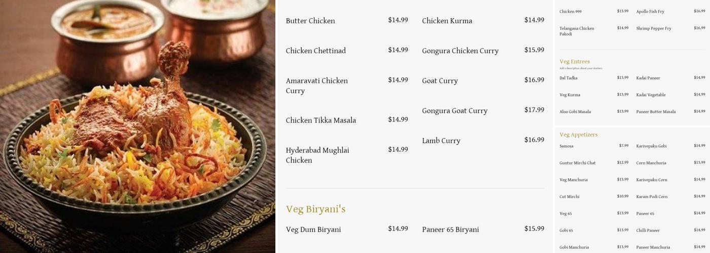 Biryani District Menu