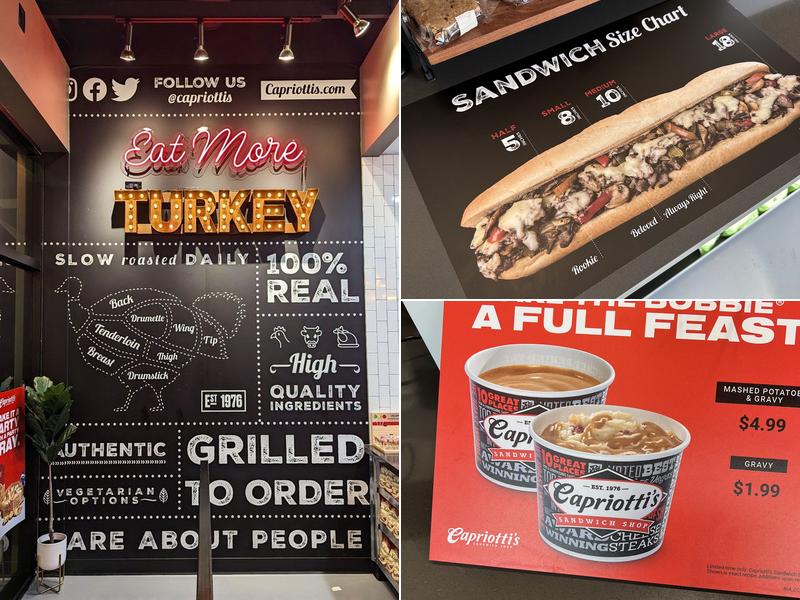 Capriotti's Sandwich Shop Menu