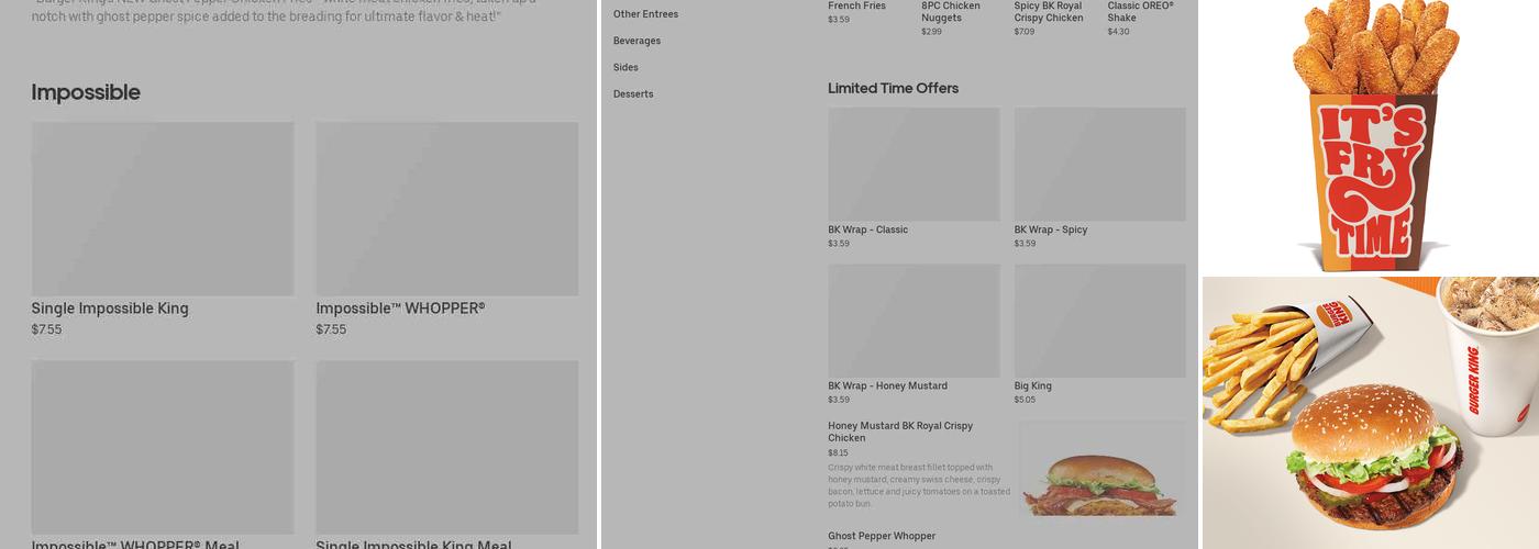 Burger King Menu