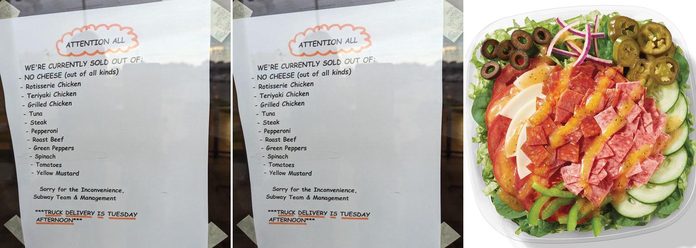 Subway Menu
