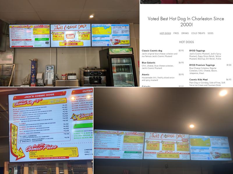 Jack's Cosmic Dogs Menu