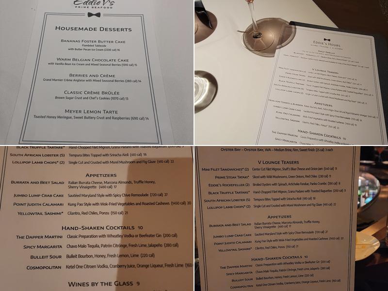 Eddie V's Prime Seafood Menu