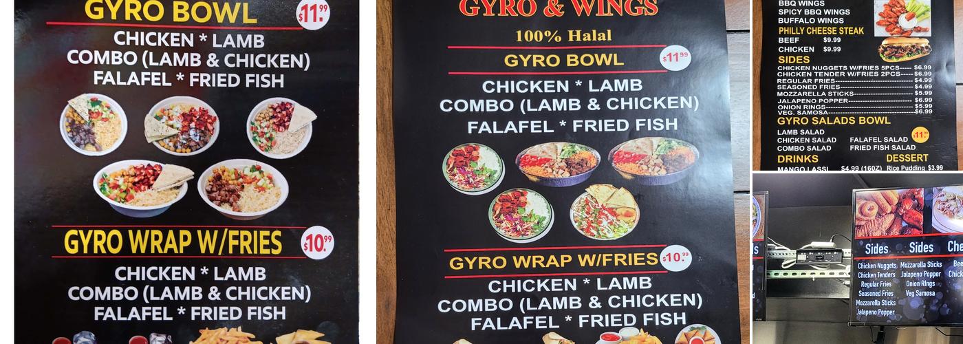 Prince Gyro & Wings Menu
