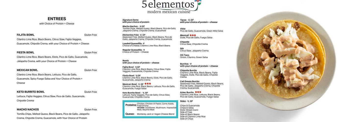 5 Elementos Menu