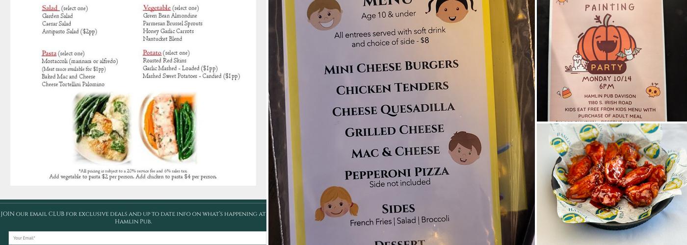 Hamlin Pub Menu