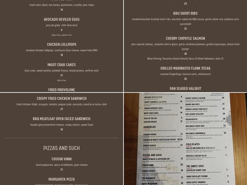 The Foundry Menu