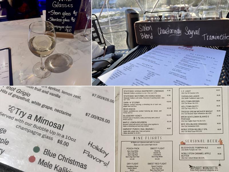 Red Barn Winery Menu