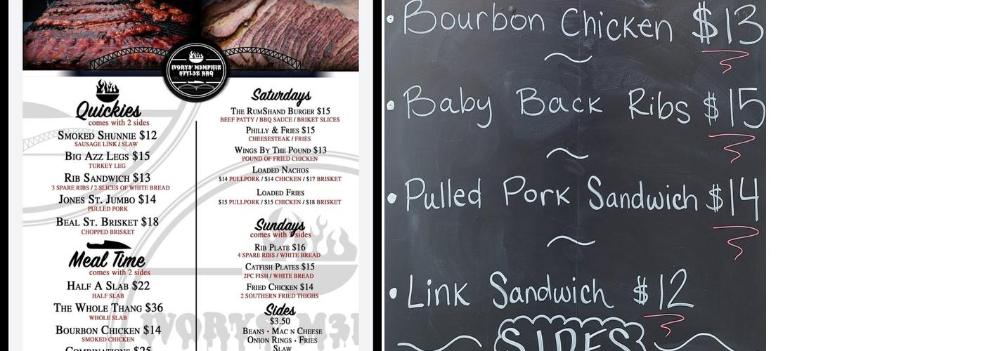 M3MPHIZ STYL3Z BBQ Menu