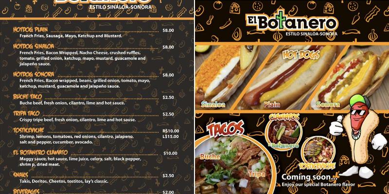 el botanero Menu