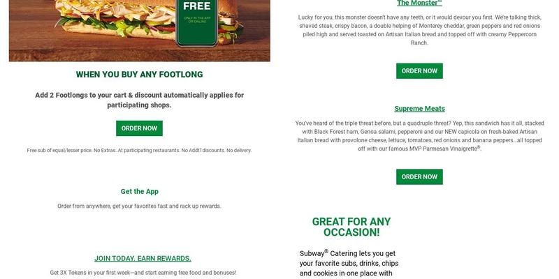 Subway Menu