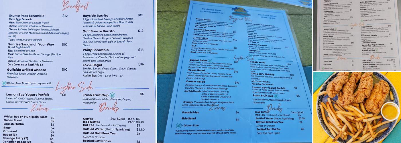 Beachcomber Trading Post Menu