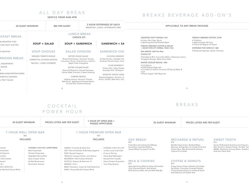 Quantum Kitchen Menu