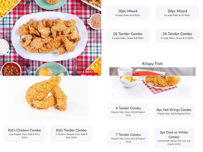 Hartz Chicken Buffet Menu