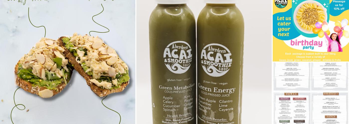 Aberdeen Acai & Smoothie Shop Menu