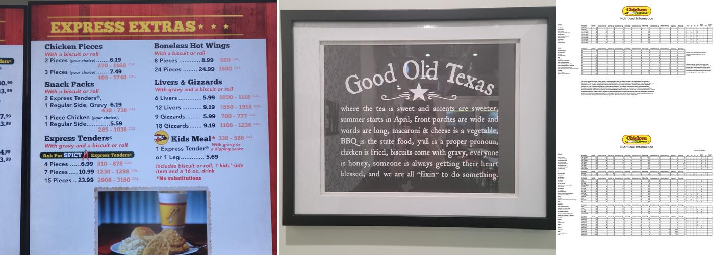 Chicken Express Menu