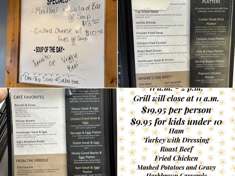 Gigi's Cafe Menu