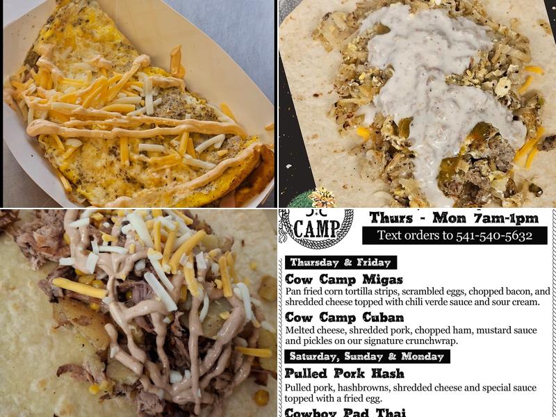 Cow Camp Menu
