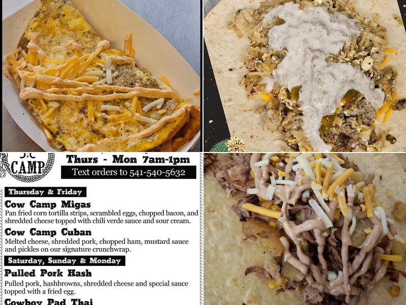 Cow Camp Menu