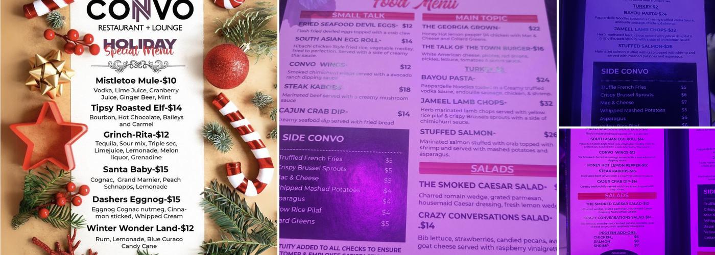 CONVO Restaurant and Lounge Menu